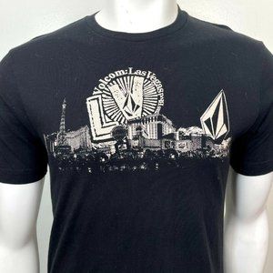 Volcom Men's Slim Fit Graphic Short Sleeve T-Shirt Top Organic Medium Black